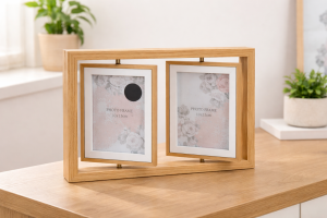 Рамка за снимки - Двойна с въртящи елементи - 10 × 15,2 см.