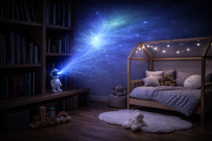 Прожектор за Детска стая - Астронавт - USB кабел и дистанционно управление - 11 x 8 x 20 см.