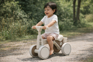 Дървено баланс колело със звък и светлини - 55 × 30 × 45 см.