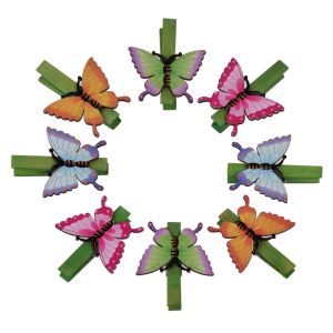 Щипки - пеперуди - 8 бр.