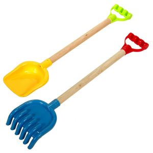 Лопатка и гребло - дървена дръжка - 60 см.