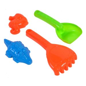 Лопатка, гребло и форми за пясък - 4 бр.