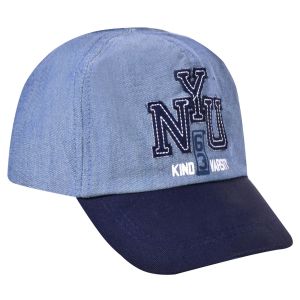 Детска шапка с козирка - дънкова