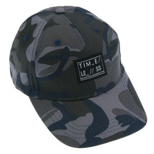 Детска шапка с козирка - черно и сиво