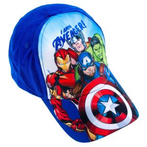 Детска шапка с козирка - синя - AVENGERS