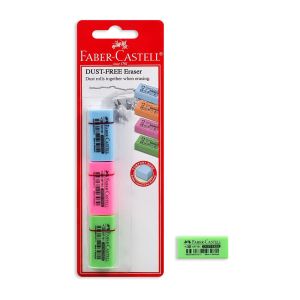 Гуми за молив - цветни - FABER-CASTELL - 3 бр.