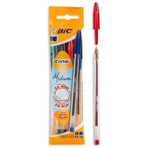 Химикалки - 4 цвята - 4 бр. - BIC cristal medium