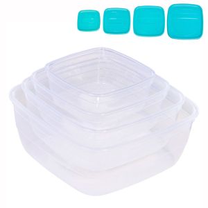 Кутия за храна с капак - прозрачна - 4 различни размера