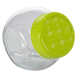 Буркан - стъклен - цветен капак - 500 мл.