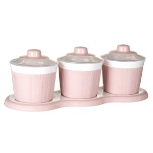 Кутия за съхранение - пластмасова - мъфин - 3 бр.