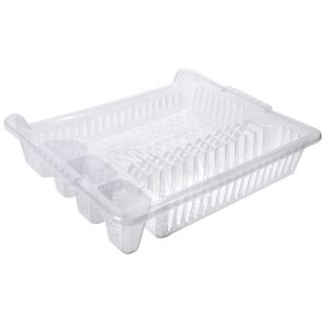 Сушилник за съдове и прибори - пластмасов - бял