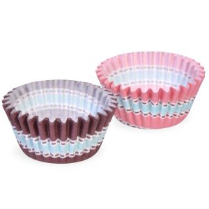Форми за мъфини - розови и кафяви - 150 бр.