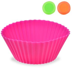 Силиконови мини форми за мъфини - разноцветни - 6 бр.