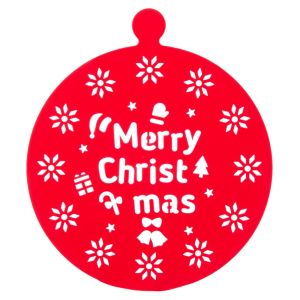 Шаблон за декорация на кекс - силиконов - Merry Christmas