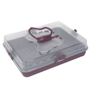 Кутия за сладкиши - с капак - пеперуда - пластмасова