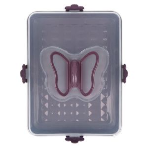 Кутия за сладкиши - с капак - пеперуда - пластмасова