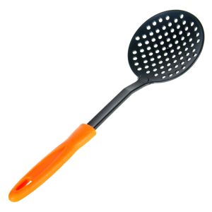 Лъжица за сервиране - перфорирана - оранжева - 32 см.