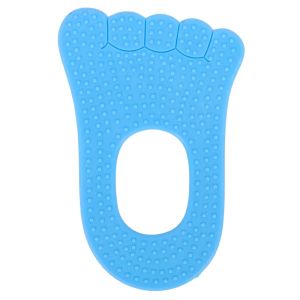 Бебешка гризалка - стъпка - синя - латекс