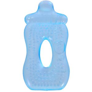 Силиконова гризалка - биберон - синя - с вода