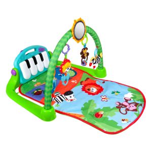 Бебешка постелка за игра - синя - с пиано