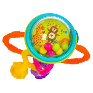 Дрънкалка с топчета - многоцветна