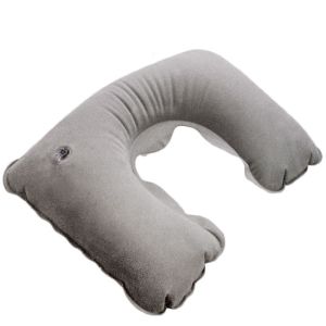Възглавничка за път - надуваема - сива