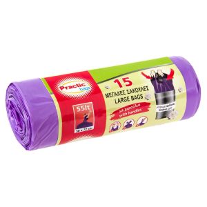 Торби за смет - ароматизирани - с дръжки - 55 л. - 15 бр.