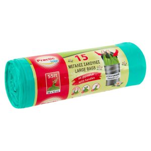 Торби за смет - ароматизирани - с дръжки - 55 л. - 15 бр.