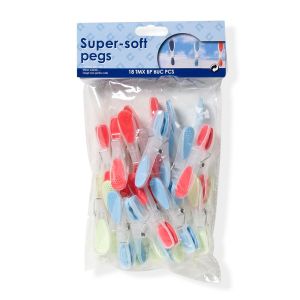 Щипки за пране - меки - 18 бр.