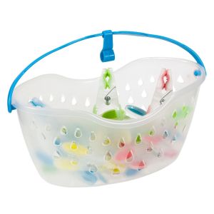 Кошница + щипки за пране - 20 бр.